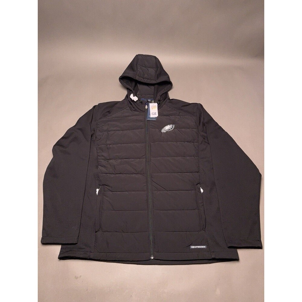 Philadelphia Eagles Cutter & Buck Men’s L  Evoke PrimaLoft Hybrid Hooded Jacket